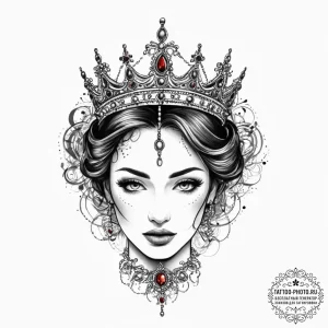 Tattoo sketch tiara, concept art for tattoo,... - эскиз тату (№1757057789_0, 05.09.2025 07:36) — tattoo-photo.ru