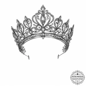 Tattoo sketch tiara - эскиз тату (№1757058385_0, 05.09.2025 07:46) — tattoo-photo.ru