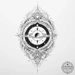 Tattoo sketch cosmic rebirth - эскиз тату (№1757058778_0, 05.09.2025 07:52) — tattoo-photo.ru