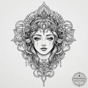 Tattoo sketch sacred hope, concept art for ta... - эскиз тату (№1757059171_0, 05.09.2025 07:59) — tattoo-photo.ru