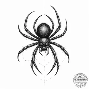 Tattoo sketch funnel-web spider - эскиз тату (№1757059373_0, 05.09.2025 08:02) — tattoo-photo.ru