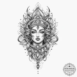 Tattoo sketch sacred truth, ink illustration... - эскиз тату (№1757063918_0, 05.09.2025 09:18) — tattoo-photo.ru