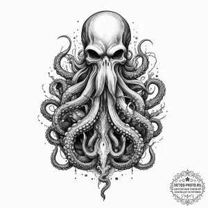 Tattoo sketch soldier with a kraken - эскиз тату (№1757064503_0, 05.09.2025 09:28) — tattoo-photo.ru