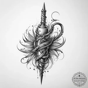 Tattoo sketch weapon, concept art for tattoo,... - эскиз тату (№1757065091_0, 05.09.2025 09:38) — tattoo-photo.ru