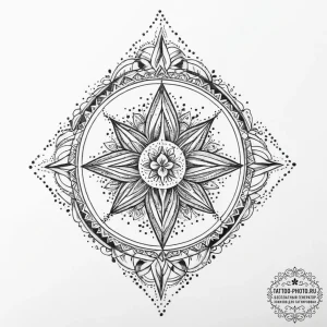 Tattoo sketch sacred charm, concept art for t... - эскиз тату (№1757067885_0, 05.09.2025 10:24) — tattoo-photo.ru