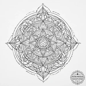 Tattoo sketch scout with a map, tattoo line a... - эскиз тату (№1757070302_0, 05.09.2025 11:05) — tattoo-photo.ru