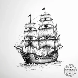 Tattoo sketch model building a ship - эскиз тату (№1757072483_0, 05.09.2025 11:41) — tattoo-photo.ru