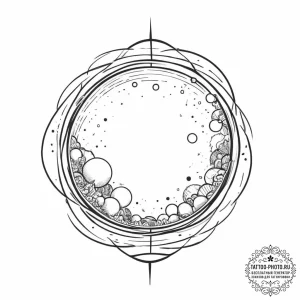 Tattoo sketch cosmic sphere, tattoo sketch de... - эскиз тату (№1757073941_0, 05.09.2025 12:05) — tattoo-photo.ru