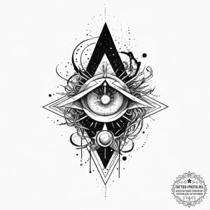 Tattoo sketch cosmic wizard, tattoo drawing o... - эскиз тату (№1757076323_0, 05.09.2025 12:45) — tattoo-photo.ru