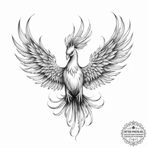 Tattoo sketch phoenix - эскиз тату (№1757079489_0, 05.09.2025 13:38) — tattoo-photo.ru