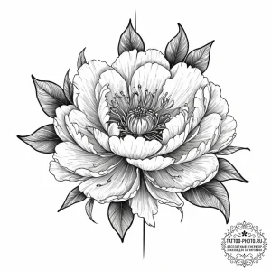 Tattoo sketch peony flower, tattoo sketch des... - эскиз тату (№1757081685_0, 05.09.2025 14:14) — tattoo-photo.ru