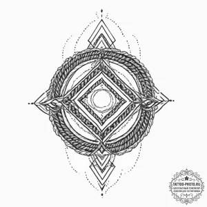 Tattoo sketch rope, tattoo line art, fine lin... - эскиз тату (№1757082887_0, 05.09.2025 14:34) — tattoo-photo.ru