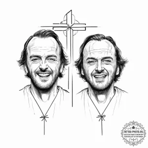 Tattoo sketch the shining twins, artistic tat... - эскиз тату (№1757088770_0, 05.09.2025 16:12) — tattoo-photo.ru