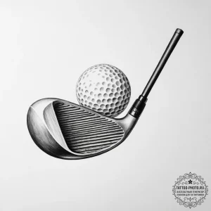 Tattoo sketch golf club and ball, concept art... - эскиз тату (№1757090988_0, 05.09.2025 16:49) — tattoo-photo.ru