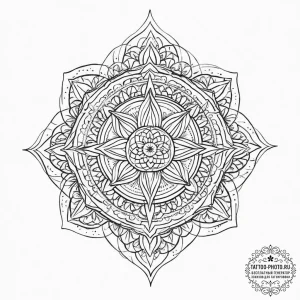 Tattoo sketch sacred space, ink illustration... - эскиз тату (№1757093990_0, 05.09.2025 17:39) — tattoo-photo.ru