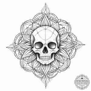 Tattoo sketch hands with a skull, tattoo line... - эскиз тату (№1757095595_0, 05.09.2025 18:06) — tattoo-photo.ru