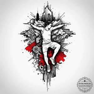 Tattoo sketch parkour silhouette, tattoo draw... - эскиз тату (№1757097608_0, 05.09.2025 18:40) — tattoo-photo.ru
