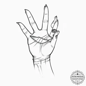Tattoo sketch hands with a pen, tattoo line a... - эскиз тату (№1757100232_0, 05.09.2025 19:23) — tattoo-photo.ru