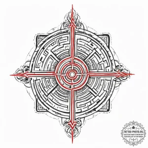 Tattoo sketch labyrinth, tattoo drawing outli... - эскиз тату (№1757101438_0, 05.09.2025 19:43) — tattoo-photo.ru
