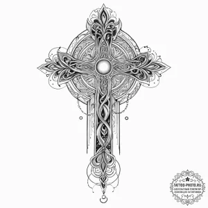 Tattoo sketch cosmic life, concept art for ta... - эскиз тату (№1757102643_0, 05.09.2025 20:04) — tattoo-photo.ru