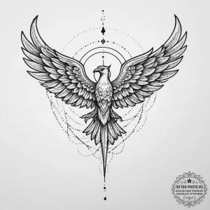 Tattoo sketch blessed victory, ink illustrati... - эскиз тату (№1757108839_0, 05.09.2025 21:47) — tattoo-photo.ru