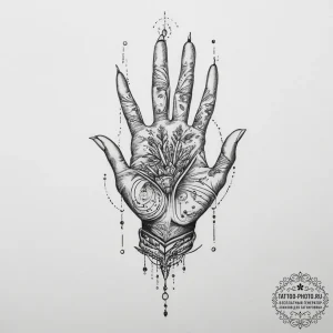 Tattoo sketch hands with a blasphemer, artist... - эскиз тату (№1757111262_0, 05.09.2025 22:27) — tattoo-photo.ru