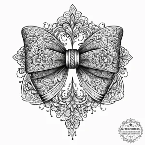 Tattoo sketch pumps with a bow, ink illustrat... - эскиз тату (№1757116708_0, 05.09.2025 23:58) — tattoo-photo.ru