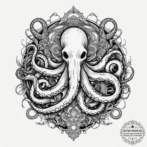 Tattoo sketch kraken tentacle, tattoo flash s... - эскиз тату (№1757118911_0, 06.09.2025 00:35) — tattoo-photo.ru