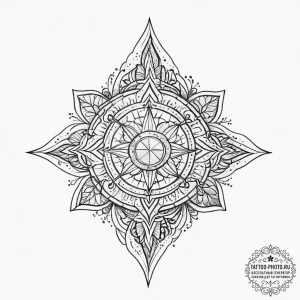 Tattoo sketch узор в виде окна, concept art f... - эскиз тату (№1757123119_0, 06.09.2025 01:45) — tattoo-photo.ru