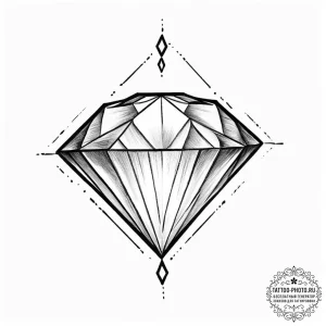 Tattoo sketch diamond - эскиз тату (№1757124140_0, 06.09.2025 02:02) — tattoo-photo.ru