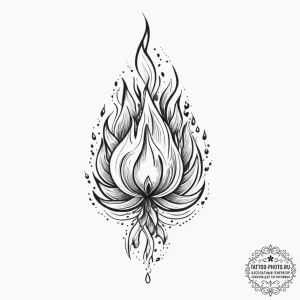 Tattoo sketch flame - эскиз тату (№1757127320_0, 06.09.2025 02:55) — tattoo-photo.ru