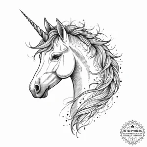 Tattoo sketch unicorn tattoo, artistic tattoo... - эскиз тату (№1757129672_0, 06.09.2025 03:34) — tattoo-photo.ru