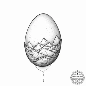 Tattoo sketch roc egg - эскиз тату (№1757129866_0, 06.09.2025 03:37) — tattoo-photo.ru