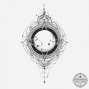 Tattoo sketch cosmic birth, concept art for t... - эскиз тату (№1757135565_0, 06.09.2025 05:12) — tattoo-photo.ru