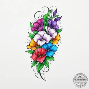 Tattoo sketch sweet pea, tattoo flash sheet d... - эскиз тату (№1757137132_0, 06.09.2025 05:38) — tattoo-photo.ru