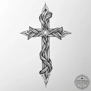 Tattoo sketch braid, concept art for tattoo,... - эскиз тату (№1757139486_0, 06.09.2025 06:18) — tattoo-photo.ru