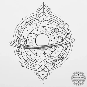 Tattoo sketch cosmic universe, tattoo drawing... - эскиз тату (№1757142434_0, 06.09.2025 07:07) — tattoo-photo.ru