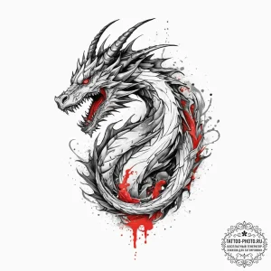 Tattoo sketch ice dragon frost, concept art f... - эскиз тату (№1757143414_0, 06.09.2025 07:23) — tattoo-photo.ru