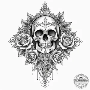 Tattoo sketch mystical scene, tattoo line art... - эскиз тату (№1757145578_0, 06.09.2025 07:59) — tattoo-photo.ru