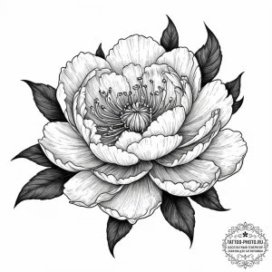 Tattoo sketch peony, concept art for tattoo,... - эскиз тату (№1757149896_0, 06.09.2025 09:11) — tattoo-photo.ru