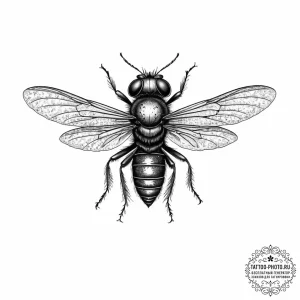Tattoo sketch tsetse fly, concept art for tat... - эскиз тату (№1757150878_0, 06.09.2025 09:27) — tattoo-photo.ru