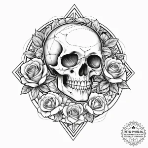 Tattoo sketch geometric круг, concept art for... - эскиз тату (№1757151073_0, 06.09.2025 09:31) — tattoo-photo.ru