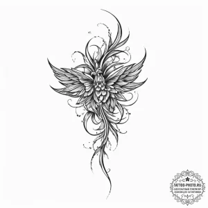 Tattoo sketch hackleback - эскиз тату (№1757151270_0, 06.09.2025 09:34) — tattoo-photo.ru