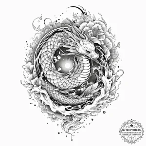 Tattoo sketch mystical vortex, ink illustrati... - эскиз тату (№1757152251_0, 06.09.2025 09:50) — tattoo-photo.ru