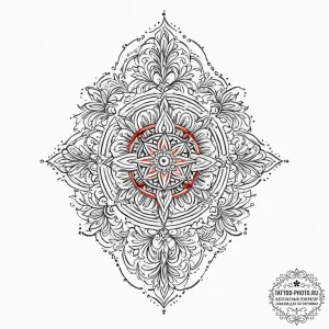 Tattoo sketch spiritual depiction, tattoo lin... - эскиз тату (№1757153032_0, 06.09.2025 10:03) — tattoo-photo.ru