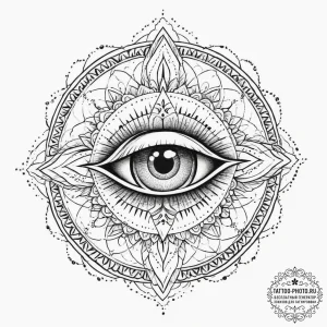 Tattoo sketch third eye, tattoo drawing outli... - эскиз тату (№1757153423_0, 06.09.2025 10:10) — tattoo-photo.ru