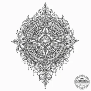 Tattoo sketch aegishjalmur (helm of awe), con... - эскиз тату (№1757153815_0, 06.09.2025 10:16) — tattoo-photo.ru