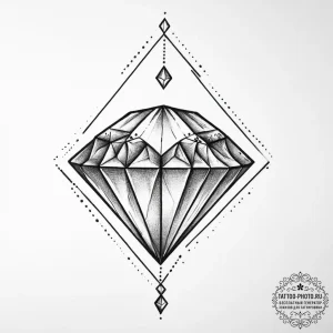 Tattoo sketch diamond tattoo - эскиз тату (№1757156162_0, 06.09.2025 10:56) — tattoo-photo.ru