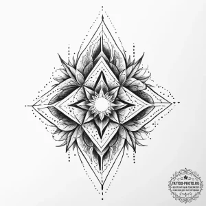 Tattoo sketch ruby, concept art for tattoo, o... - эскиз тату (№1757161724_0, 06.09.2025 12:28) — tattoo-photo.ru
