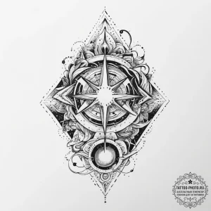 Tattoo sketch узор с туманностью, tattoo flas... - эскиз тату (№1757162508_0, 06.09.2025 12:41) — tattoo-photo.ru